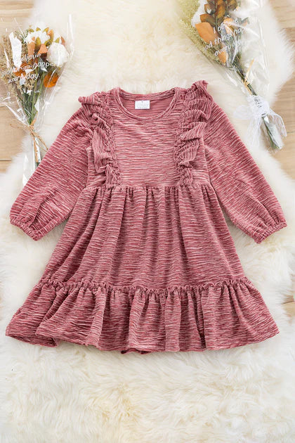 Pink Holiday Ruffle Dress