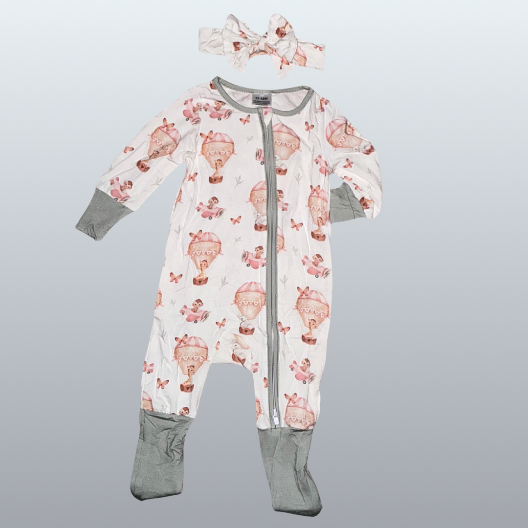 Pink cottage girl Onesie