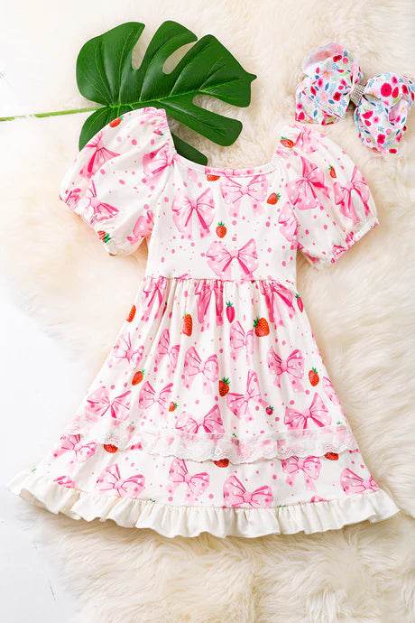 STRAWBERRY AND BOWS DRESS