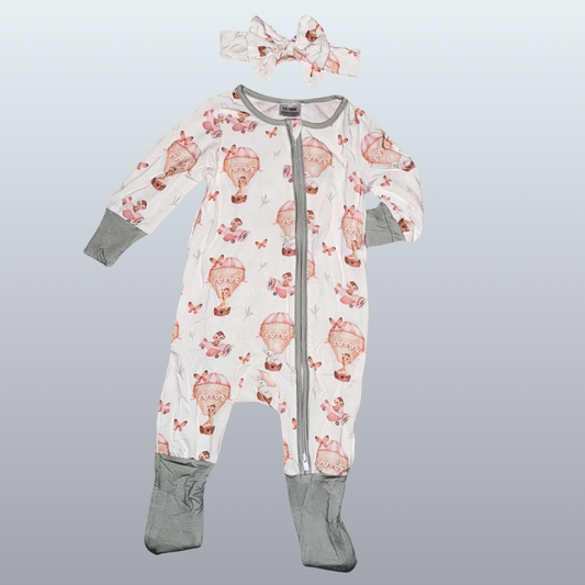 Pink cottage girl Onesie
